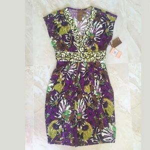 NWT ALI RO Multi Print Stretch Floral Dress